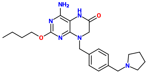 (image for) MC003747 4-Amino-2-butoxy-8-[4-(1-pyrrolidinylmethyl)benzyl]-7,8-dihydro-6(5H)-pteridinone